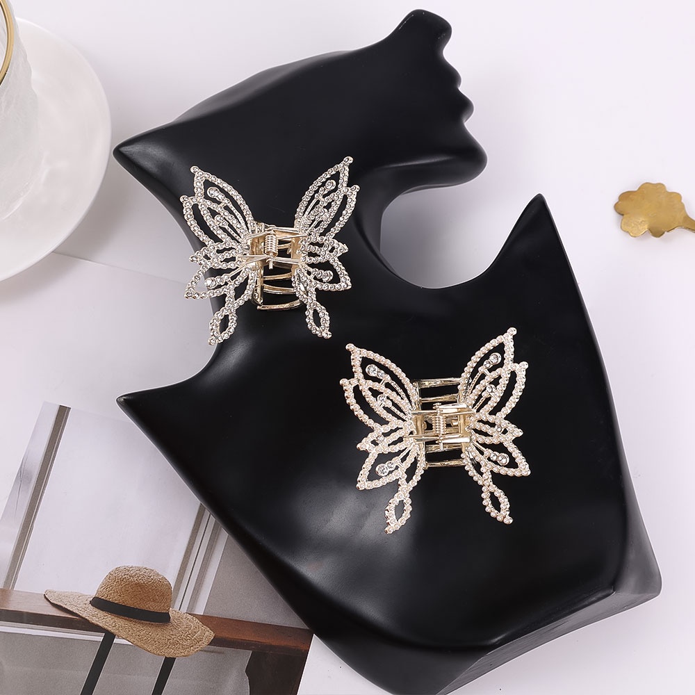 Kẹp Tóc Hình Bướm Đính Ngọc Trai Thời Trang Hàn Quốc Dành Cho Nữ
