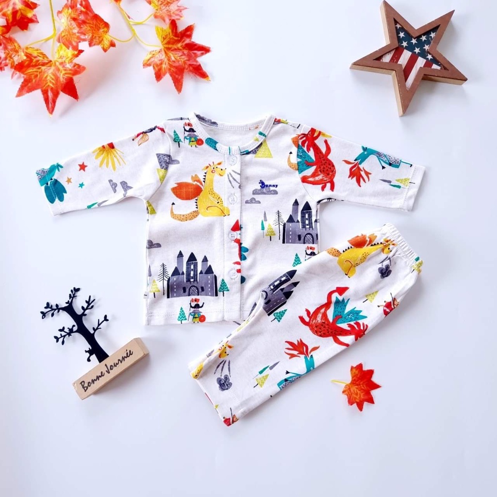 Bộ Sơ Sinh⚡️FREE SHIP⚡️Set Bộ Bunny Cho Bé Từ Sơ Sinh Đến 10Kg Không Kèm Mũ