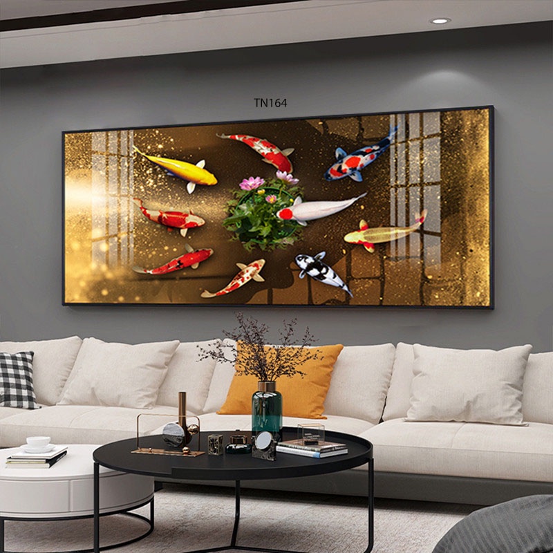 Tranh Cá Chép Tráng Gương  Phong Thủy Treo Tường. Trang Trí Phòng Khách/ Phòng Làm Việc/ Phòng Ngủ - Simplehouse