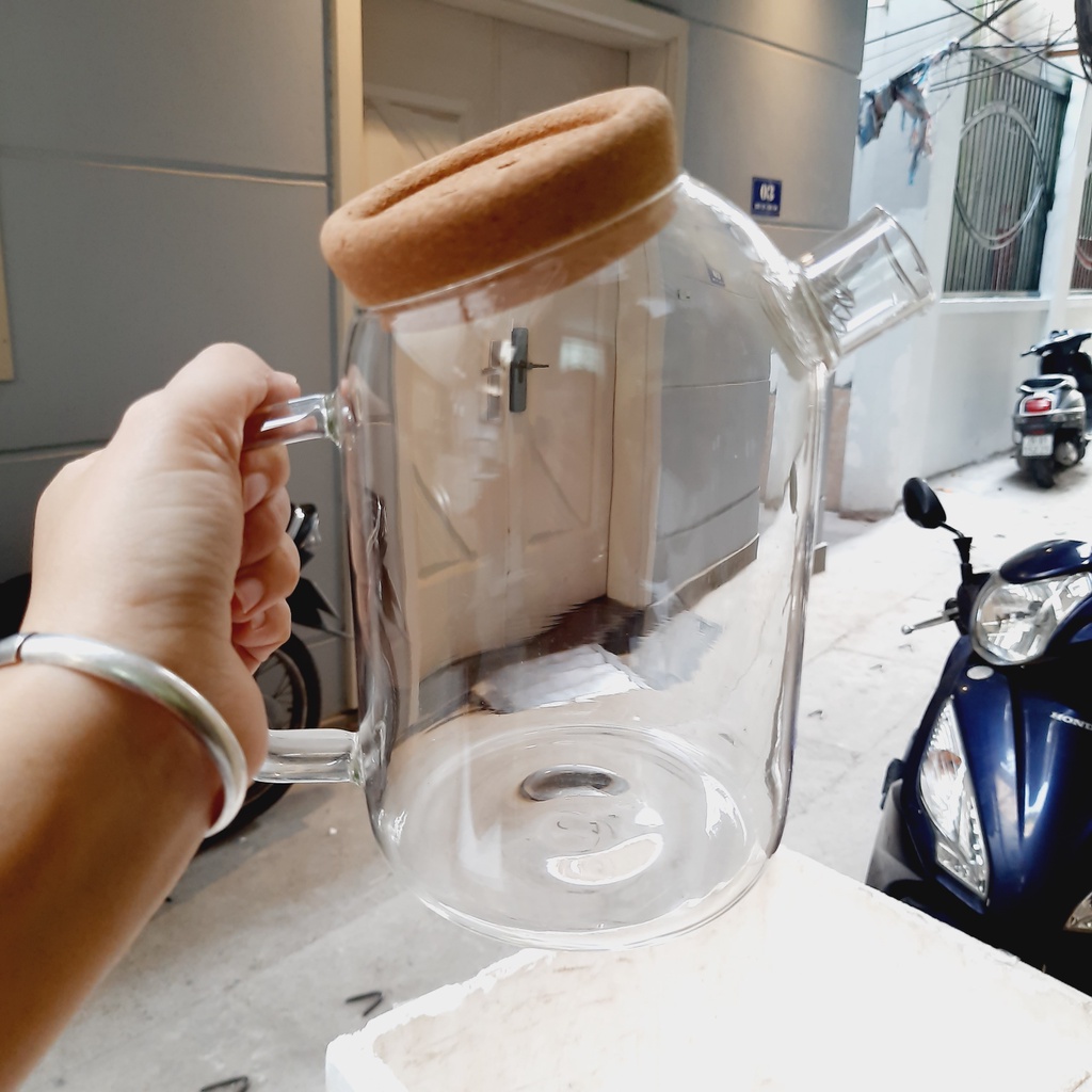 Bình thuỷ tinh nắp nghiêng 1000ml (BT14.2)