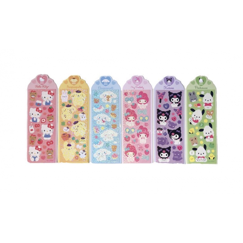 Sanrio Nhãn Dán Trang Trí Nhật Ký Màu Laser Họa Tiết Goo Dễ Thương