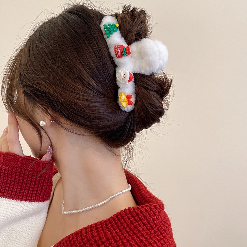 Kẹp Tóc Hình Tuần Lộc Hoạt Hình Dễ Thương Thời Trang Thu Đông