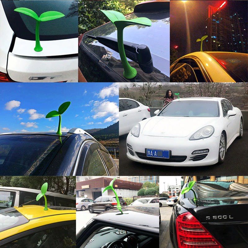 Miếng Dán Trang Trí Nóc Xe Hơi Hình Cây 3D Dễ Thương Chống Va Chạm