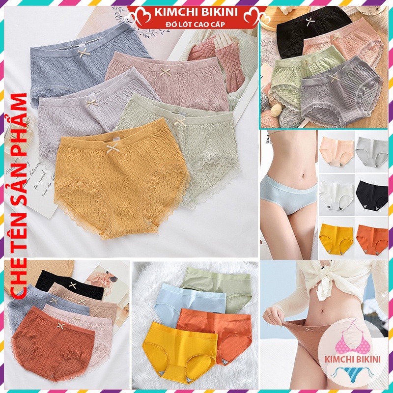 Quần lót cotton nữ vải mềm ôm bụng nâng mông KIMCHIBIKINI Quần chip muji nhiều mẫu mã đa dạng được chị em thường dùng