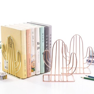 Set 2 Giá Đỡ Sách Bằng Kim Loại Hình Cây Xương Rồng Sáng Tạo