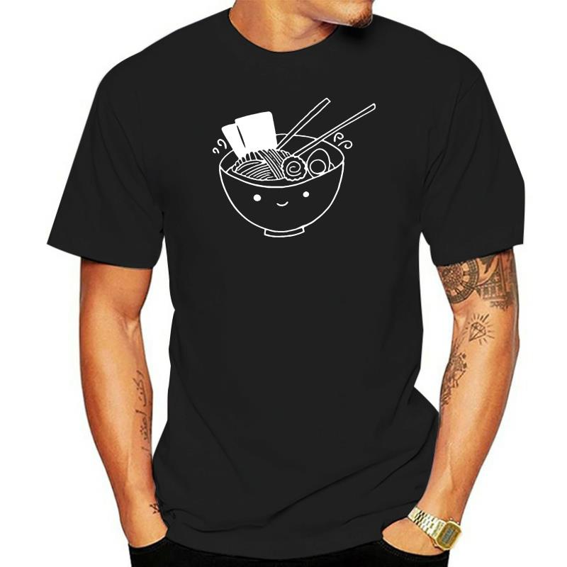 Áo thun Ramen Thực Phẩm Nhật Bản Kawaii Người Lớn Unisex Mì Dễ Thương Tối Giản Retro Cổ Tròn Áo Sơ M