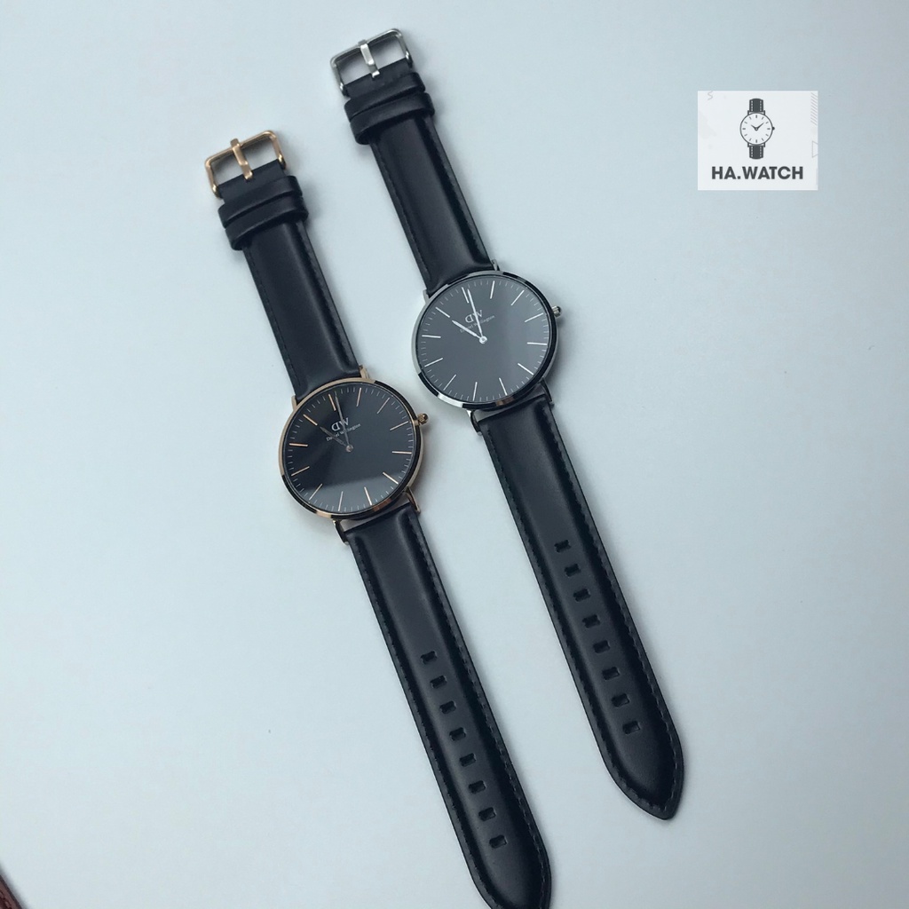 Đồng hồ Nam DW mặt tròn dây da  40mm  - Bảo Hành 12 Tháng
