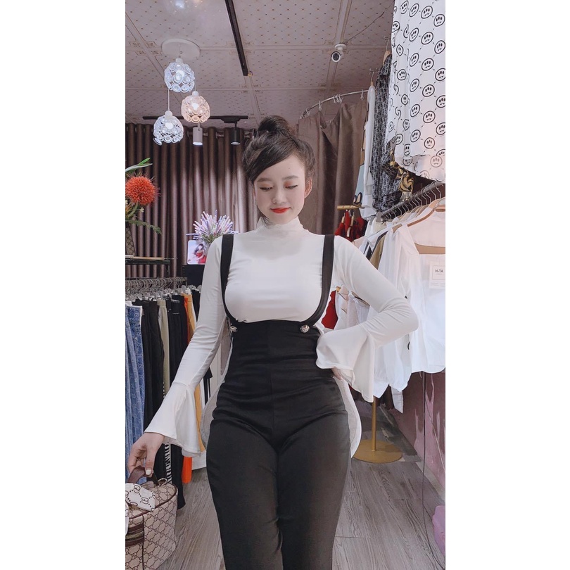 Set áo loe quần dài yếm