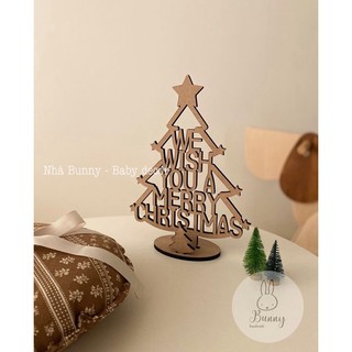 Cây thông noel để bàn bằng gỗ