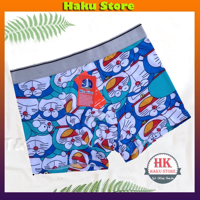 Combo 5 quần lót nam cute hoạt hình thun lạnh đáng yêu, Quần sịp doraemon nam co dãn thoải mái, thoáng mát