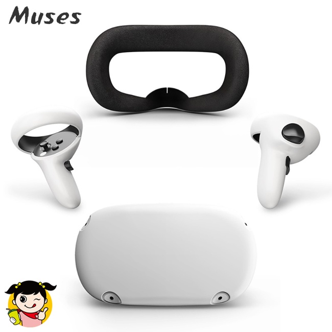Set 4 Vỏ Silicon Bảo Vệ Tay Cầm Chơi Game Kính Thực Tế Ảo Oculus Quest 2 Vr