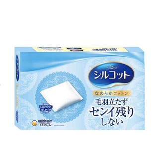 Bông Tẩy Trang Trang Điểm Unicharm Silcot 82 Miếng Mẫu Mới