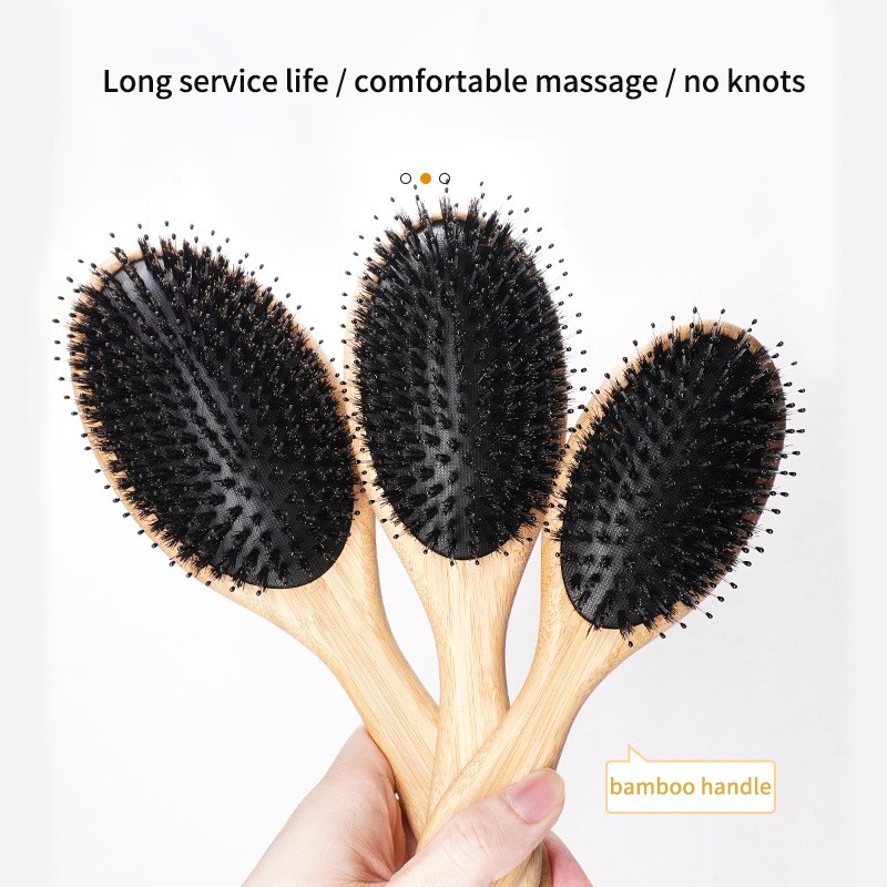 Lesa Cây tre lược đệm hơi lược chải tóc thẳng Lược túi khí massage
