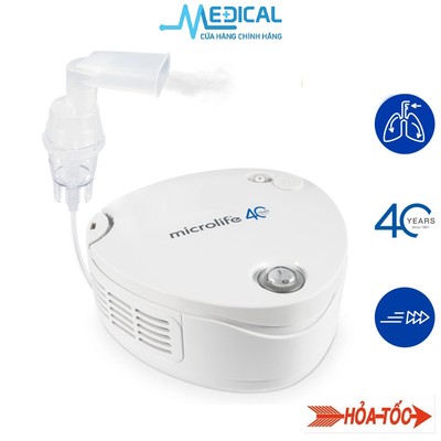 [Hoả Tốc HCM ] Máy xông mũi họng, phun khí dung MICROLIFE NEB210 chính hãng bảo hành 3 năm 1 đổi 1 - MEDICAL