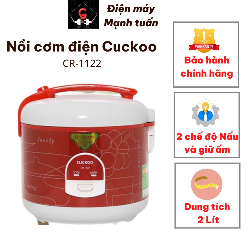 Nồi cơm điện mini cuckoo CR-1122 2lít - Cơ chế nấu chín ủ