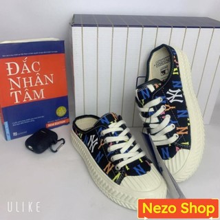 [ Full Box - Hàng Trung ] Giày Sục NY, Đạp Gót, Giày Sục 𝐌𝐋𝐁 NY đen họa tiết Độn đế mới nhất 2021