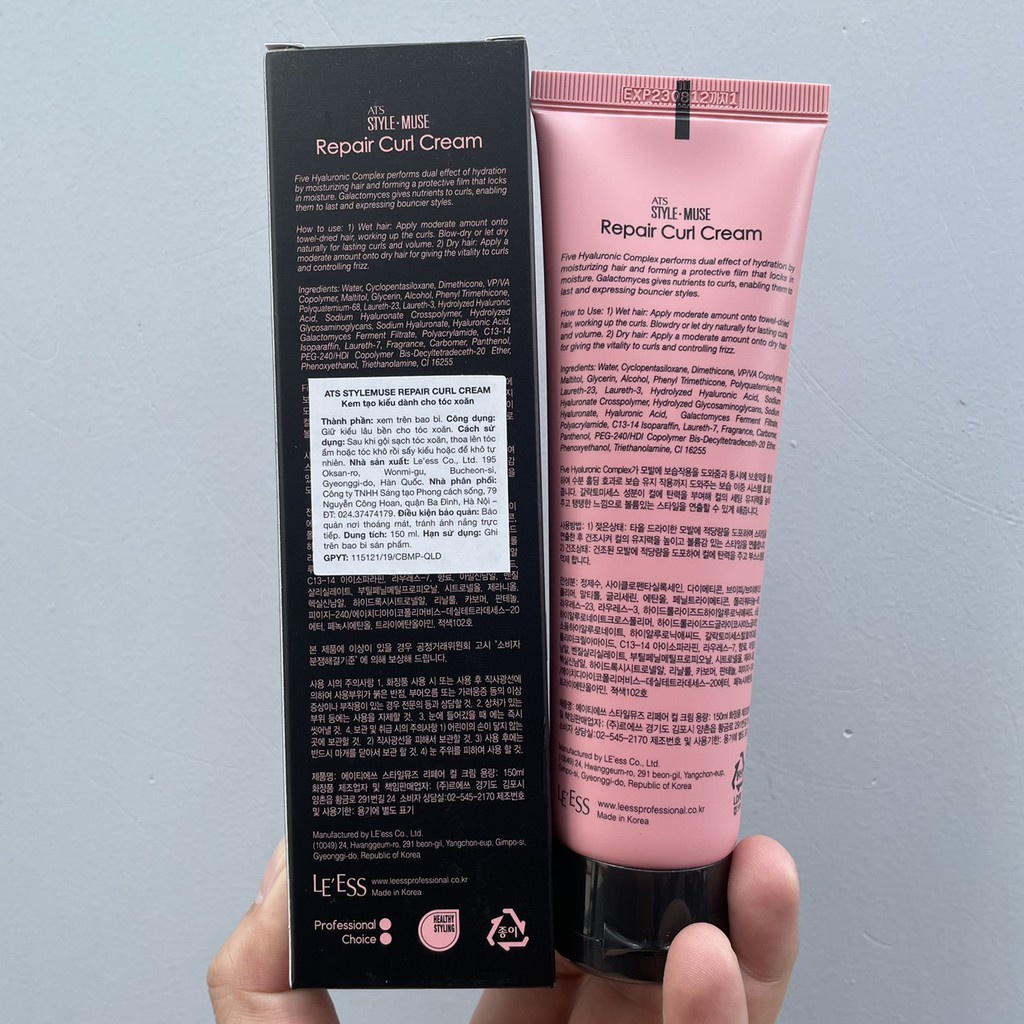 Kem định hình sóng xoăn ATS Stylemuse Repair Curl Cream 150ml