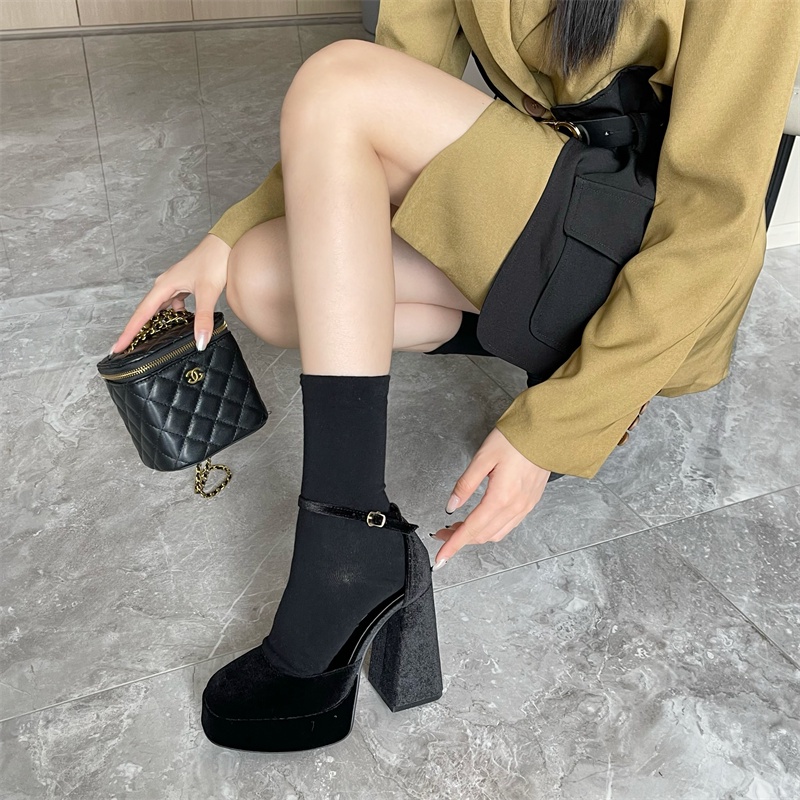 Xăng đan Cao Gót 13CM Mũi Tròn Phong Cách Hàn Quốc