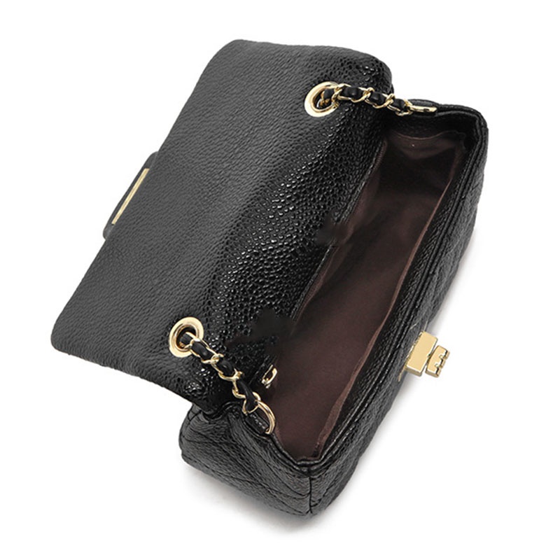 Túi Đeo Chéo Dây Xích Hình Thoi Nhỏ Màu Vàng Cho Nữ