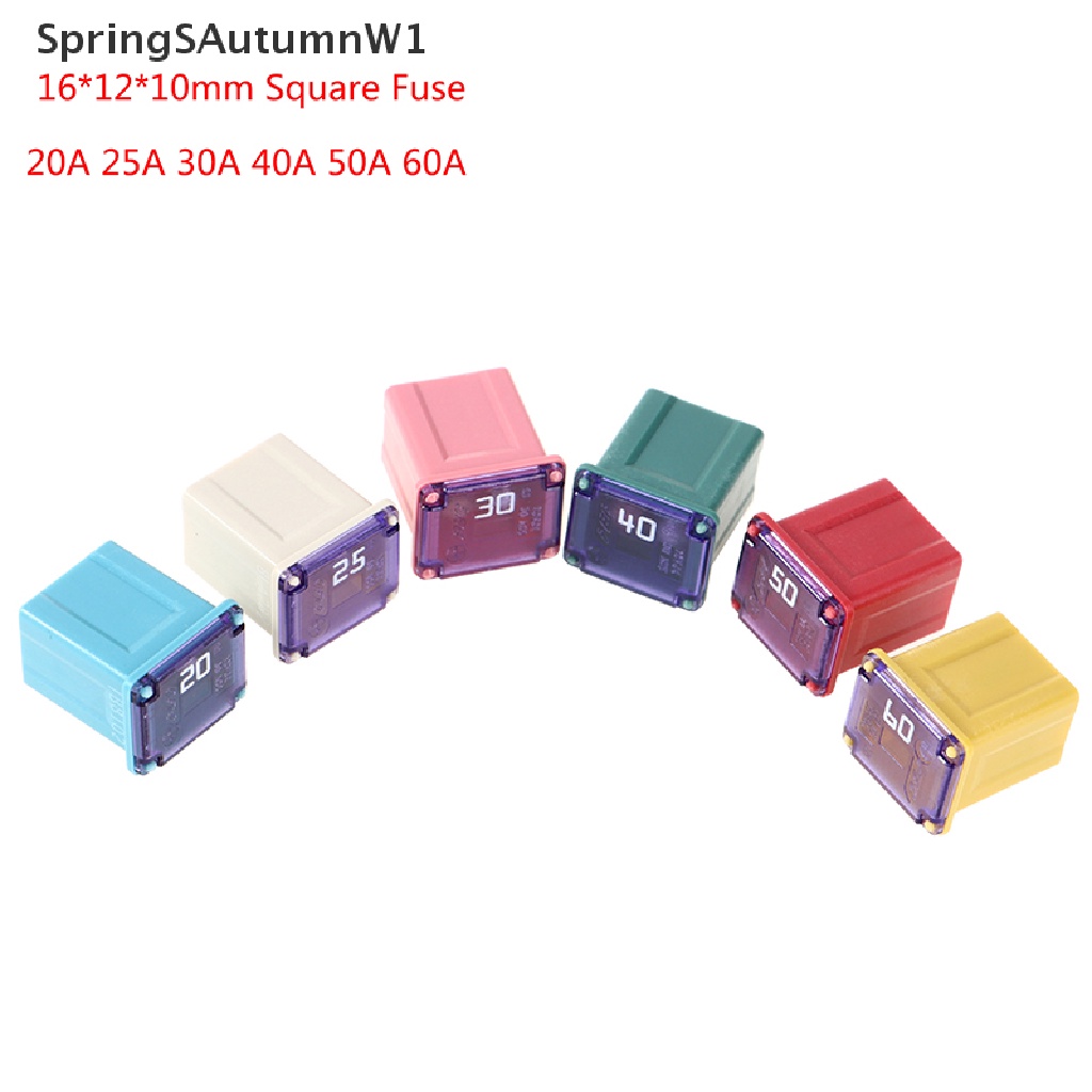 Cầu Chì Mini Hình Vuông 58V 20A 25A 30A 40A 50A 60A 16 * 12 * 10mm Chuyên Dụng Cho Xe Hơi