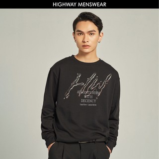 Áo Sweater nỉ dày dặn Highway (Menswear) Liquid Knitwear Đen