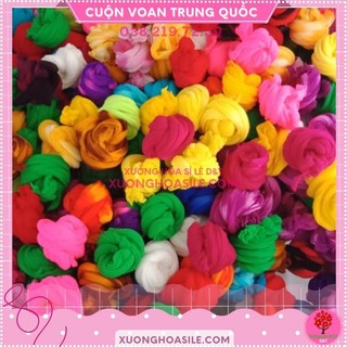 CUỘN VOAN TRUNG QUỐC TRƠN 1 CUỘN 3 SỢI LÀM HOA VOAN