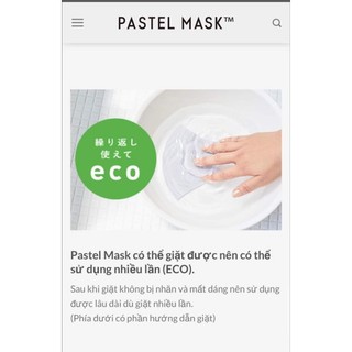 set 3 chiếc khẩu trang vải 3D Pastel xuất Nhật
