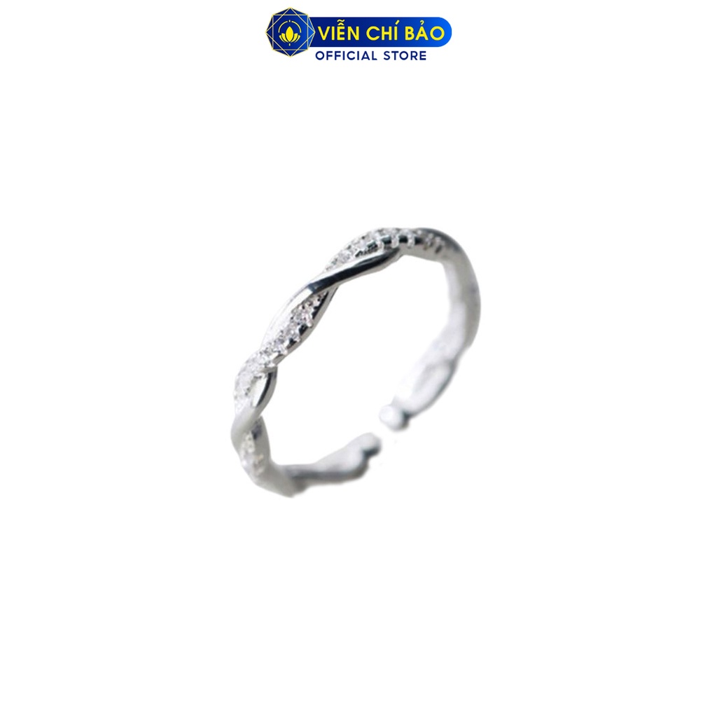 Nhẫn bạc nữ đan xoắn chất liệu bạc 925 free-size thời trang phụ kiện trang sức nữ Viễn Chí Bảo N400769