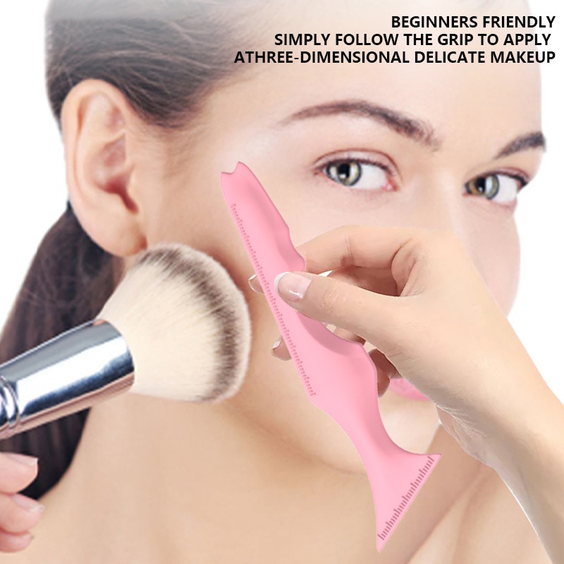 Thước Hỗ Trợ Kẻ Mắt Bằng Silicon Mềm Có Thể Tái Sử Dụng Cho Người Mới Bắt Đầu / Làm Đẹp