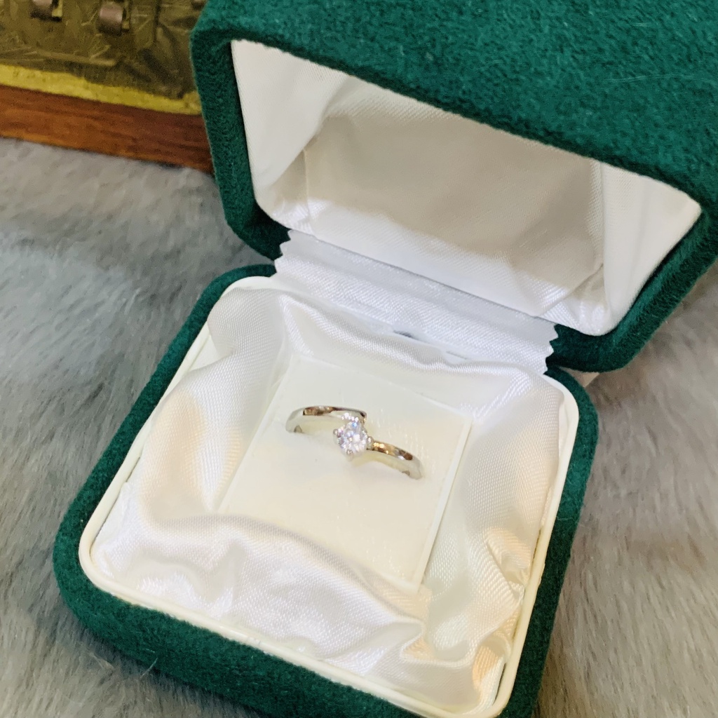 N6.209. Nhẫn bạc đa Cz sáng thanh lịch | Độc lạ | Vintage | Silver | Si Nhật | Japan | 2HAND | Bạc |trang sức nhật bản