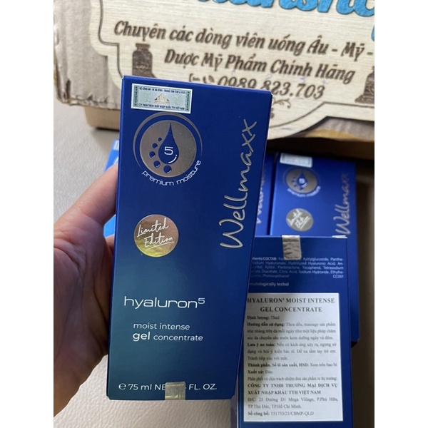Gel phục hồi dưỡng ẩm Wellmaxx Hyaluron B5 75ml