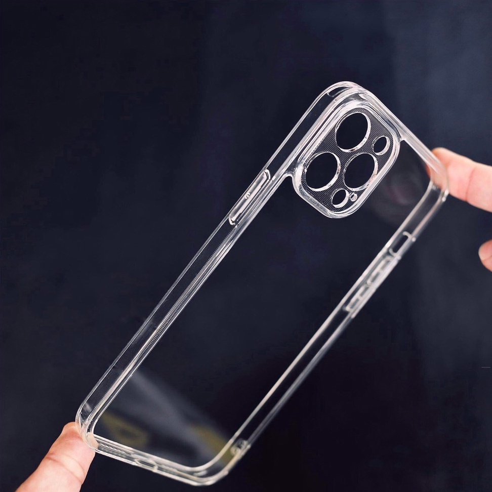 Ốp lưng iPhone chống sốc cạnh viền vuông Silicon trong suốt ip 6/6s/7/8/X/XS/11/12/13/14 Pro Plus Max Drew cute đẹp