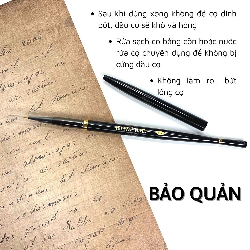 Cọ vẽ móng sơn gel nét ngắn JELIVA 6mm số 07