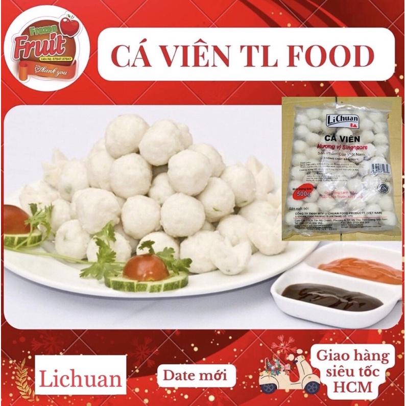 Cá viên LICHUAN 500gr chiên thả lẩu ngon viên to (Fruit &amp; Frozen Q3)