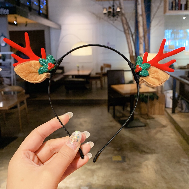 Băng Đô Cài Tóc Hình Sừng Tuần Lộc Dễ Thương