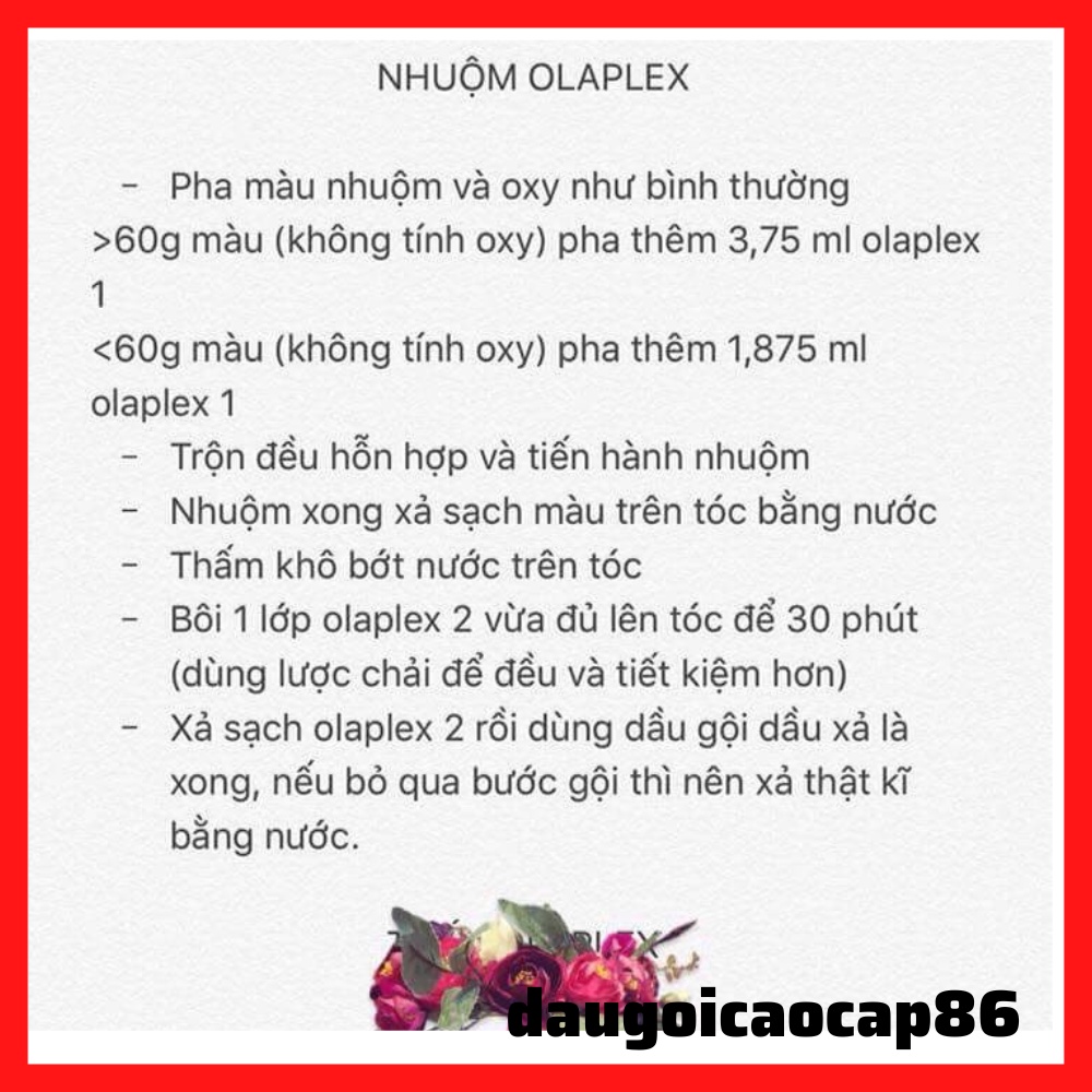 Sản phẩm dưỡng tóc chuyên sâu và phục hồi tóc hư tổn trong quá trình nhuộm, tẩy OLAPLEX NO.1