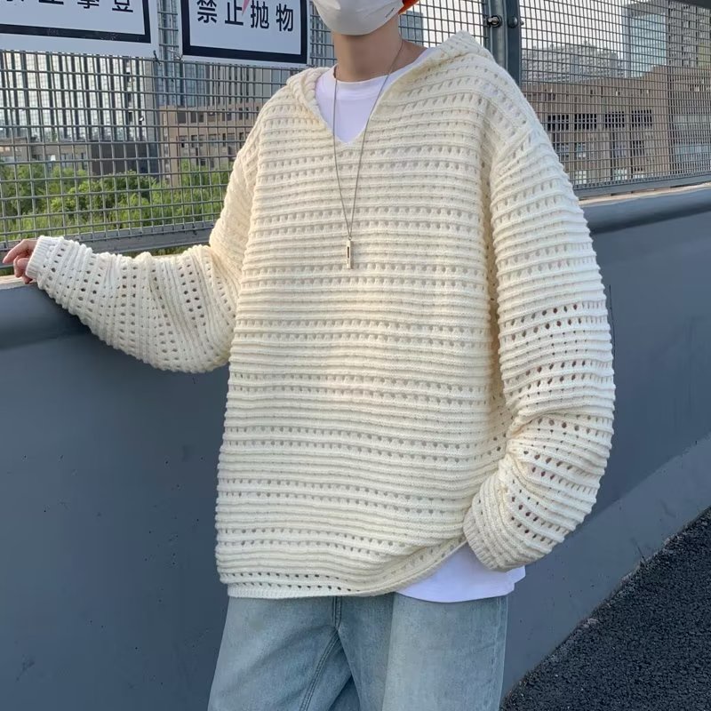 Áo Hoodie Dệt Kim Thời Trang Đường Phố Hàn Quốc Dành Cho Nam Nữ