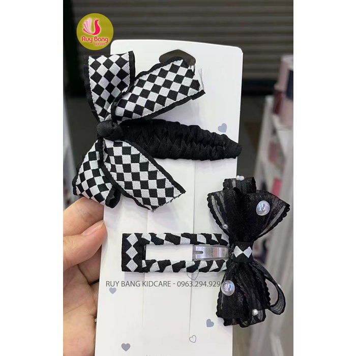 Ruy băng kẻ caro viền bèo 25mm RB2241