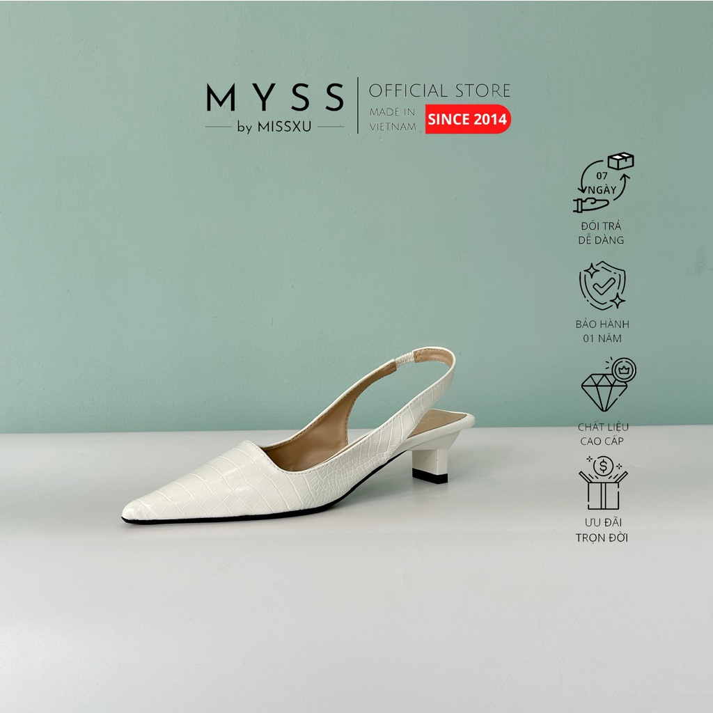 Giày nữ mũi nhọn sling back gót nhí 3 cm thời trang MYSS - CG229