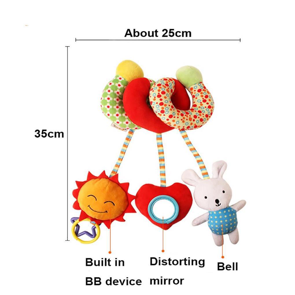 Đồ Chơi Lục Lạc Nhồi Bông Kiểu Hoạt Hình Đơn Giản Đáng Yêu Treo Nôi Em Bé