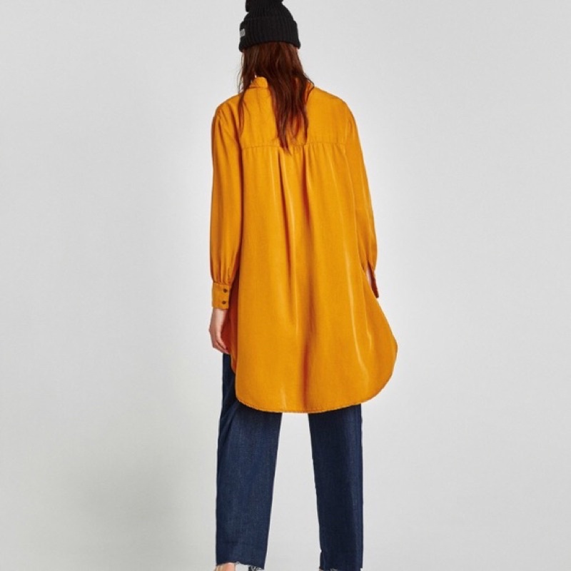Áo sơ mi Zara auth, vạt dài XS