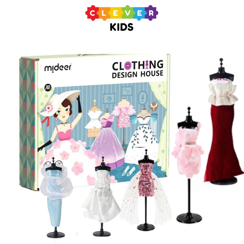 Đồ Chơi Thiết Kế Thời Trang, Dụng Cụ May Vá Thủ Công Mideer Clothing Design House Cho Bé Từ 5 Tuổi - CleverKids