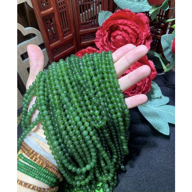 Chuỗi vòng Ngọc bi,ch xanh 6li - 108 hạt/ 8li - 56 hạt