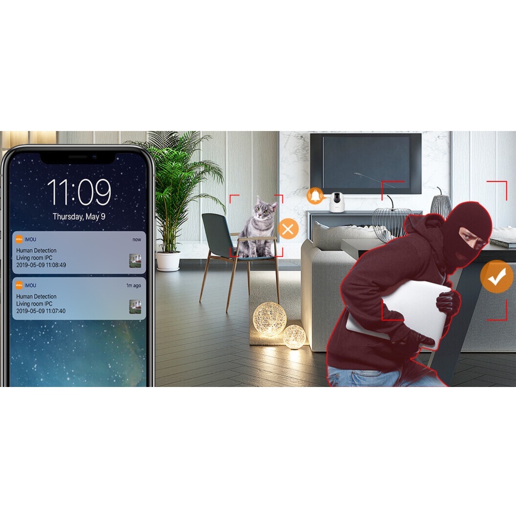 Camera Wifi Không Dây Siêu Nét 4Mp Imou A42P Đàm Thoại 2 Chiều Xoay 360 Độ- Hàng Chính Hãng