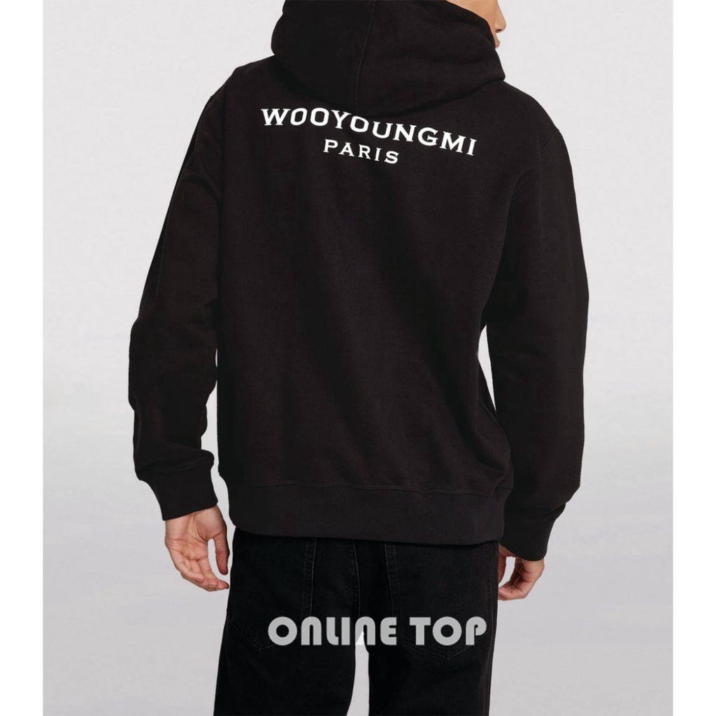 Wooyoungmi Áo Hoodie Nỉ In Chữ Phía Sau Phong Cách Mới Cho Nam