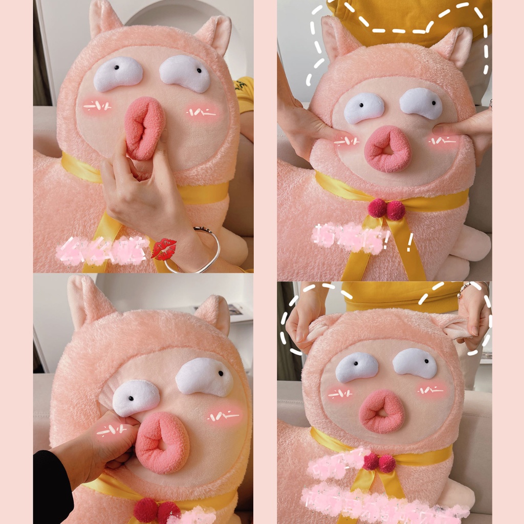 Order | Gấu nhồi bông hình lạc đà Alpaca môi trề chúm chím hài hước dễ thương