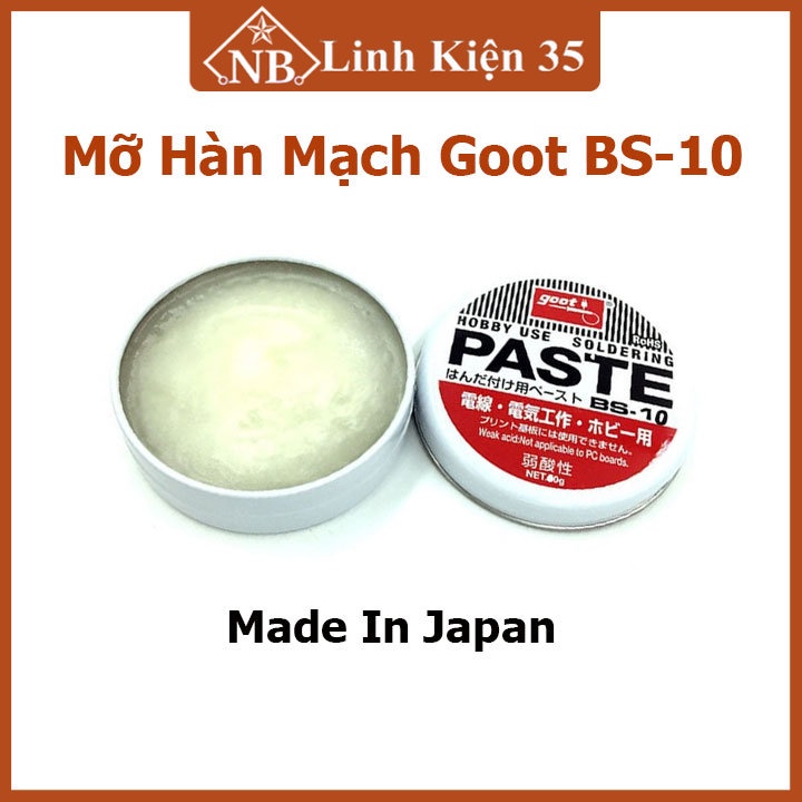 Mỡ hàn mạch Goot BS-10, hàng Nhật Bản chất lượng