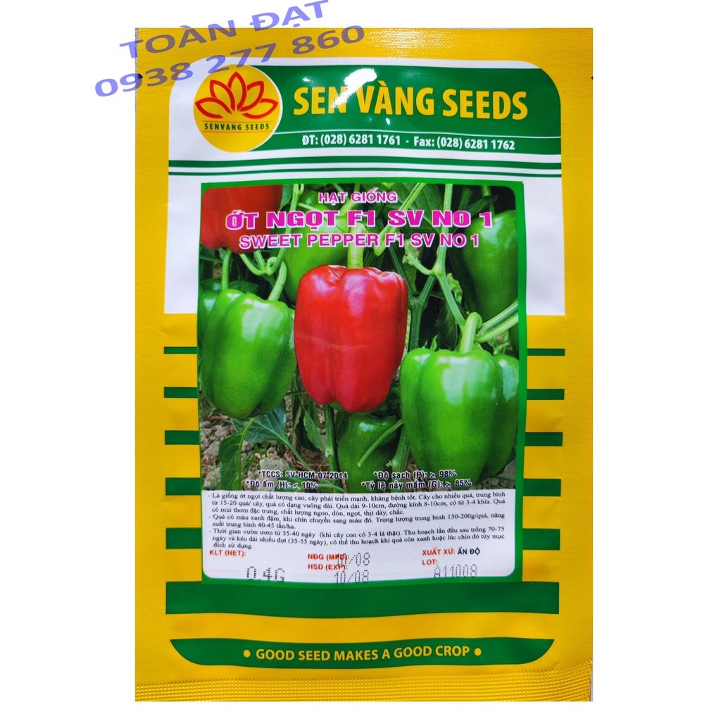Hạt Giống Ớt Chuông - Ớt Ngọt Mix (0.1g)
