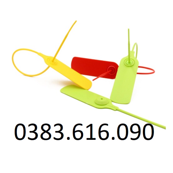 CÓ VAT. COMBO 100 chiếc Seal nhựa niêm phong dạng tròn dài 30cm khóa kim loại in seri liên tục