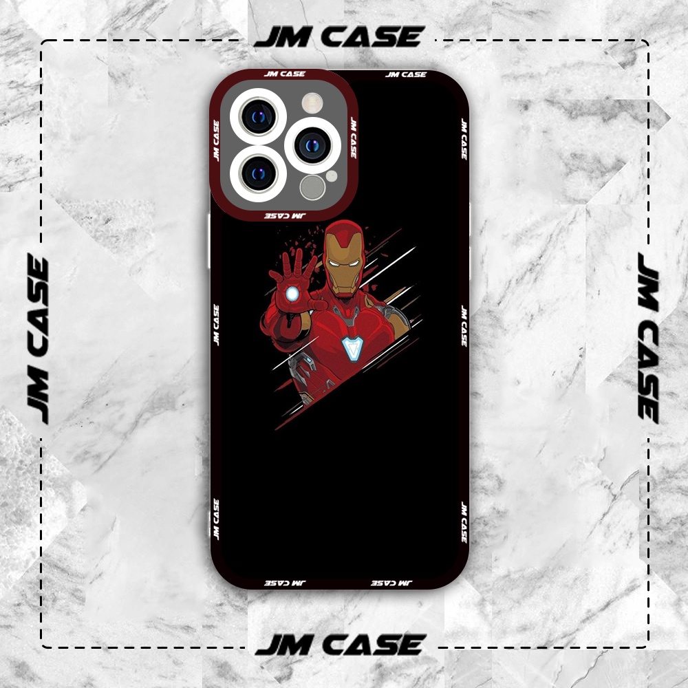 Ốp lưng iphone cạnh vuông JMCase Iron Man Art Marvel Studio 7/7plus/8/8plus/x/xs/11/12/pro/max/plus/promax